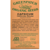 Capsicum Seeds (Californian Wonder)