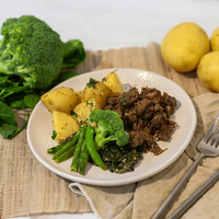 beef with roast potatoes