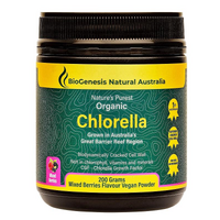 Organic Chlorella Powder (Mixed Berries Flavour)